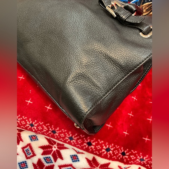 good condition Michael Kors Hamilton Satchel Black Pebbled Leeather - Picture 9 of 16